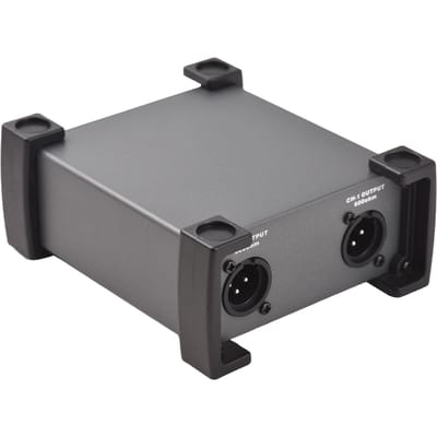 Boîte de direct passive à 2 canaux, éliminateur de bourdonnement, instrument 1/4   Boîte de direct vers XLR Professionnel noir