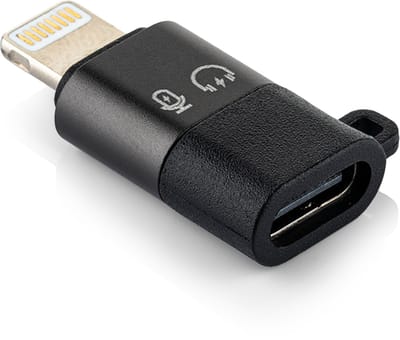 MOJOGEAR USB-C naar Lightning OTG Adapter - Voor Audio, Microfoon & Data - Geschikt voor iPhone & iPad - Microfoonadapter iPhone - Aluminium - Zwart