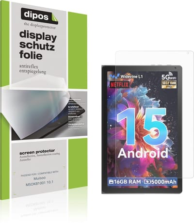 dipos – 2x Matte Beschermfolie geschikt voor Muisoo MSOKB1001 10.1 | Krasbestendige & antireflecterende Screenprotector Ultra-Thin