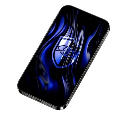 3mk, Screenprotector Gehard Glas geschikt voor iPhone Air Anti-spy, Transparant zwart