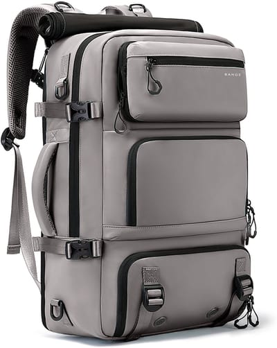 Bange 3 in 1 Multifunctionele Rugtas - Dames en Heren - 30L - TSA Slot - Sporttas - Waterdicht - Afneembare heuptas - Handbagage - Grijs