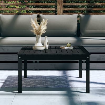 vidaXL - Tuintafel - 82,5x82,5x45 - cm - massief - grenenhout - zwart