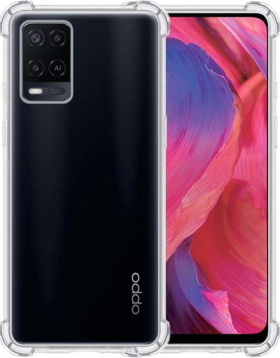 Hoesje - Geschikt voor OPPO A54 - Sterk & Shockproof - Siliconen Case - Back Cover - Telefoon Hoes Shock Proof - Telefoonhoesjes - Transparant
