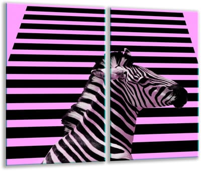 TMK ArtDeko - Snijplank - Glas - 52cm - 30cm - Zebra Motief