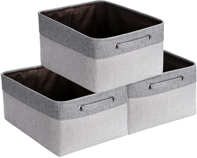 Unyqoos ® Veelzijdige Opvouwbare Stoffen Opbergmanden Met Handgrepen Voor Optimale Organisatie In Huis