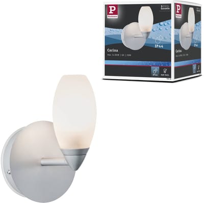 Wandlamp Carina IP44 G9 230V max. 28W dimbaar Chroom mat, Satijn