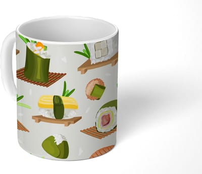 Mok - Koffiemok - Sushi - Patronen - Eten - Mokken - 350 ML - Beker - Koffiemokken - Theemok