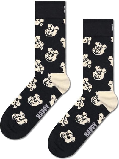 Happy Socks Dog Sock - unisex sokken - zwart - Unisex - Maat: 36 - 40