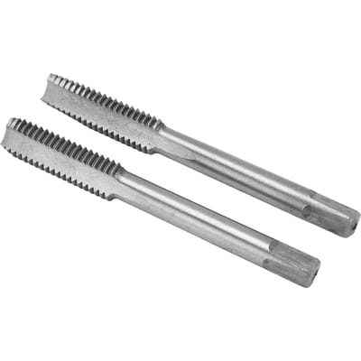 2 stuks set metrische machinetap hogesnelheidsstaal 3 rechte groeven schroefdraadtapgereedschap M8x1.25 gray