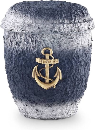 Mini urn turquoise - messing