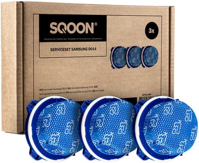 SQOON® Filterset geschikt voor Samsung Jet stofzuigers - Gelijk aan model: DJ97-02649B - Vervangt motor- en uitblaasfilter voor optimale stofopname - 3 STUKS