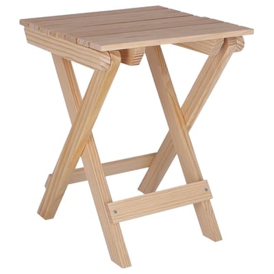 Houten Klaptafel - Bijzettafel Balkon - Buiten Ontspannen - Duurzaam Bosbeheer - 40 x 40 cm - Onbehandeld
