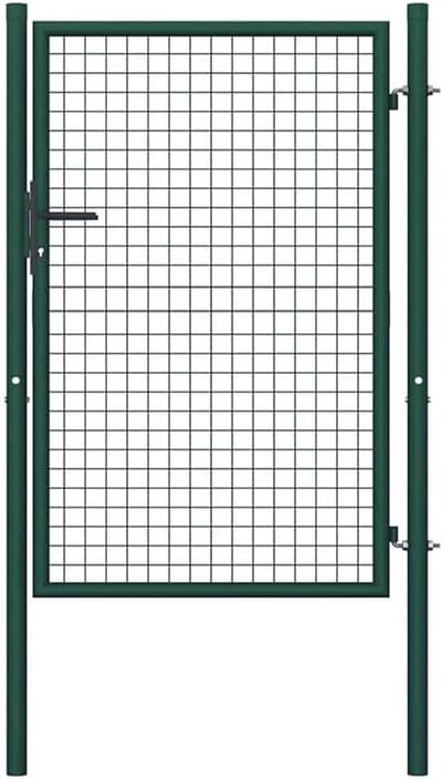 Tuinpoort Staal - Hekwerk Deur - Tuin Afscheiden - Inclusief 3 Sleutels - 106 x 171 cm - Groen