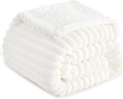 Luxe Sherpa Fleecedeken 150x200 cm - Extra Zacht Warm Plaid voor Bank en Tweepersoonsbed
