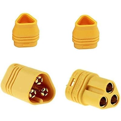 MT30 Connector Set 5 Paar Mannelijk-Vrouwelijk | Hoge Kwaliteit voor RC LiPo Batterijen | Ideaal voor Bekabeling, Auto Audio en RC Bedrading | Geel, Plastic