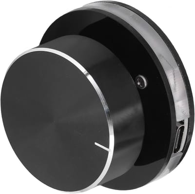 USB Volumeregelaar - Mediabediening Draaiknop - Audio Instellen - 360 Graden Draaibaar - Type-C Plug - Zwart