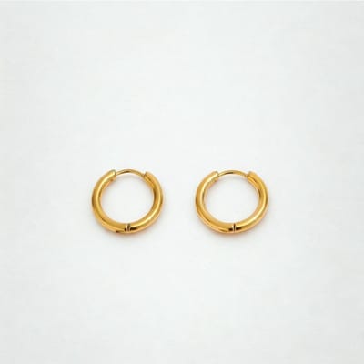 Basic Oorringen – 316 Stainless Steel - Essential Hoops 10mm - dikte 2.5mm - Goudkleurig - Waterproof - The Jewellery Salon