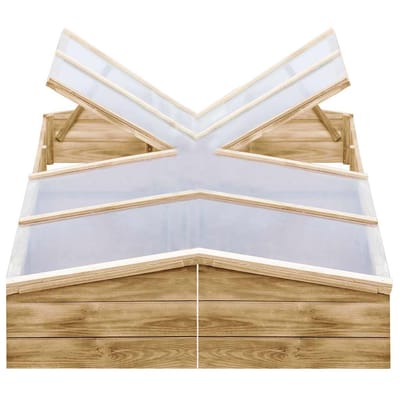 vidaXL - Kweekkassen - 2 - st - 200x50x35 - cm - geïmpregneerd - grenenhout