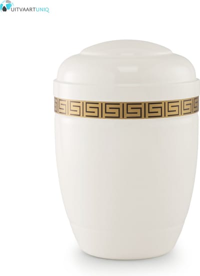 urn Witte meander asbus - staal