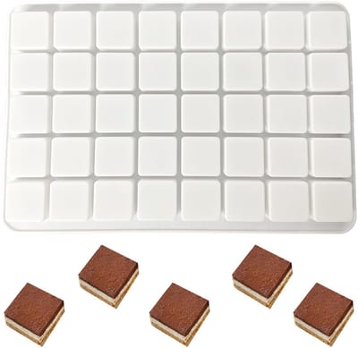 Unyqoos® Siliconen Bakvorm voor Vierkante Chocolaatjes en IJsblokjes met 40 Gaten