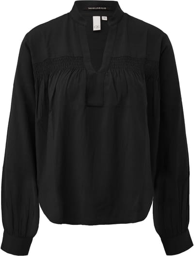 Viscose Blouse Met Smock Voor Dames QS