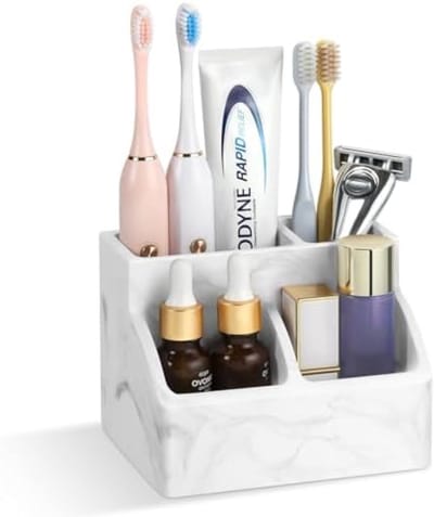 PromoHome Badkamer Organizer - Snel Drogende Opbergstandaard voor Tandenborstels en Accessoires