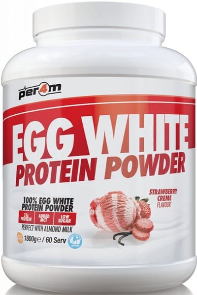 Per4m Egg White Protein Powder (1800g) Strawberry Creme - Eiwitten - Ei-eiwit