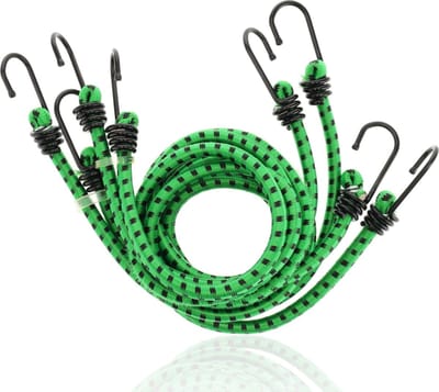 snelbinder 80cm groen - Bagagebinder Ø10mm - 8 haken binders - Bagage spin