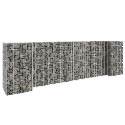 vidaXL - Gabion - plantenbak - H-vormig - 260x40x80 - cm - staaldraad