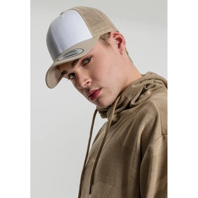 Flexfit - Retro Trucker Colored Front khaki/white/khaki one size Pet - Groen