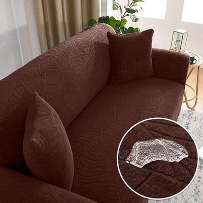 Waterdichte Jacquard Woonkamerbank Beschermhoezen Dikke Flexibele Hoek Massieve Bankhoes L-vormige Bank Sliphoes Beschermer 1 /2 /3 /4 Zits 1 Seater 90-140cm
