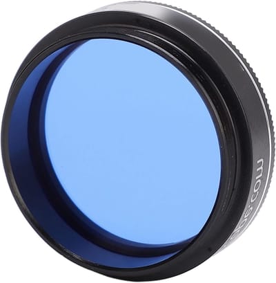 Dailygoods- Oculairfilter 1,25 inch blauw 80A - Verbetering definitie - Resolutie sterrenclusterobservatie - Scherpe beelden - Hoogwaardige kwaliteit - Filter