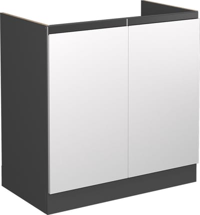 Vicco R-Line Wastafelkast – 80 cm J-vorm, zonder werkblad Wit