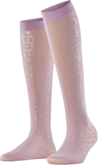 FALKE Wild Breed 20 DEN transparent materiaal transparent 20 DEN Kniekousen dames paars - maat 39-42