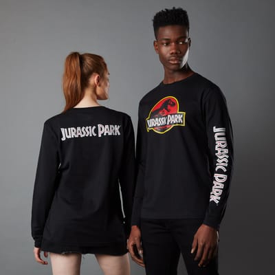 Jurassic Park Primal Classic Logo Unisex Long Sleeved T-Shirt - Zwart - L