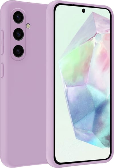 Hoesje Geschikt voor Samsung Galaxy A35 - Sterk & Shockproof - Hoes Cover - Siliconen Case - Lila