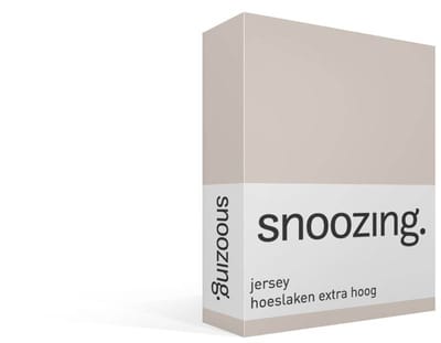 Snoozing jersey hoeslaken extra hoog - 70x200 cm - Eenpersoons - Zand