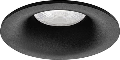 Premium platte Inbouwspot Benno Zwart Verdiepte ronde spot Extra Warm Wit (2700K) Met RTM Lighting LED
