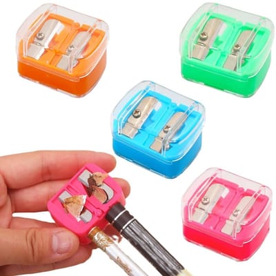 Dailygoods- Puntenslijper Dubbel - Make-up Puntenslijper - Geschikt voor Eyeliner/Wenkbrauwstift - Compact en Draagbaar - Eenvoudige Reiniging - Make-upslijper