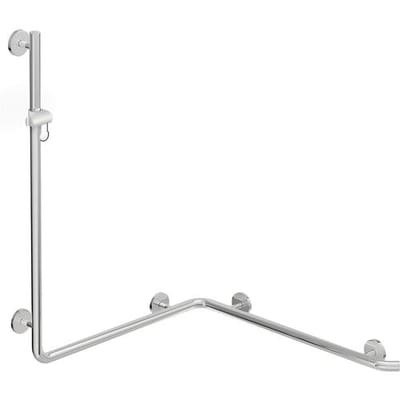 HEWI Warm Touch shower handrail with shower holder bar, 110 x 76.2 cm 950.35.21051