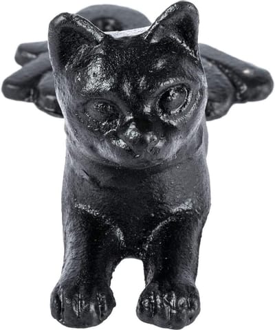 Homescapes Deurstop Liggende Kat, Zwart, 494 g