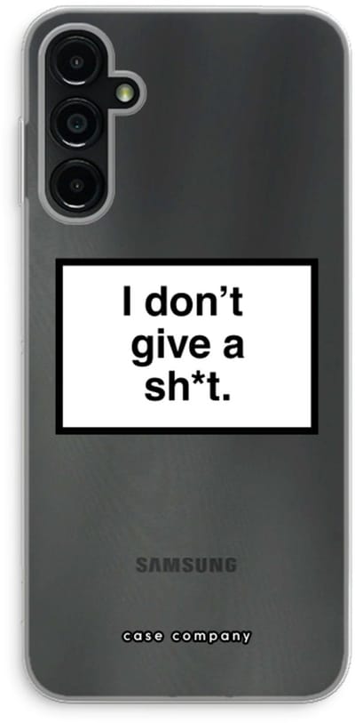 Case Company® - Hoesje geschikt voor Samsung Galaxy A14 hoesje - Don't give a shit - Soft Cover Telefoonhoesje - Bescherming aan alle Kanten en Schermrand