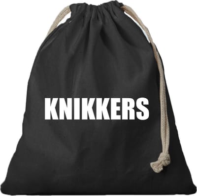 Knikkerzak - zwart - bedrukt - voor jongens en meisjes - katoen - Opbergzakje knikkers - Grote knikkerzaken