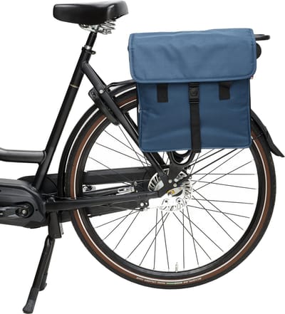 BECK Canvas Shopper Fietstas blauw