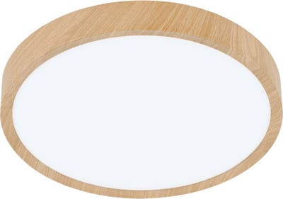 EGLO Musurita Plafondlamp - Badkamer - LED - Ø 34 cm - Natuurlijke Houtlook