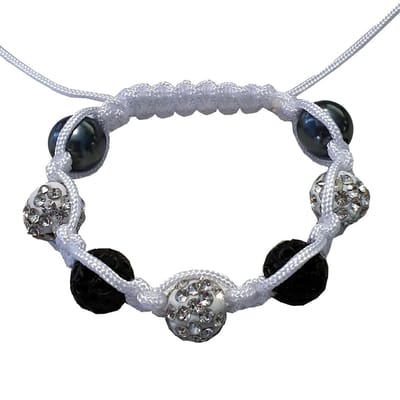 Fako Bijoux® - Armband - Disco Dots Kids - Zwart/Wit