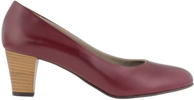 Noë Shoes Nora Pump Wine Natural Heel