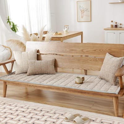 Kussenhoes voor bank van massief hout, nieuw, hoogwaardig, verdikt, antislip, Chinees mahoniehouten bankkussen voor alle seizoenen 55*55cm