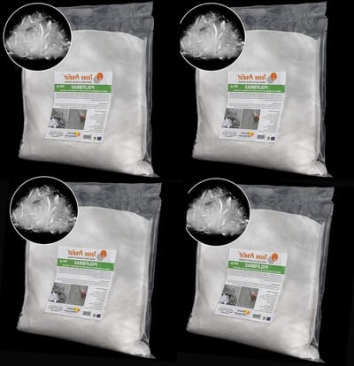 Polyvezels voor Beton - Mortelvezels PP - Scheurpreventie Mortel - Homogene Verstrooiing - 4 zakken à 500 g - Wit