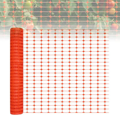 Oranje Kunststof Afzethek Rol 1x30m - Flexibel Bouwhek en Kippennet